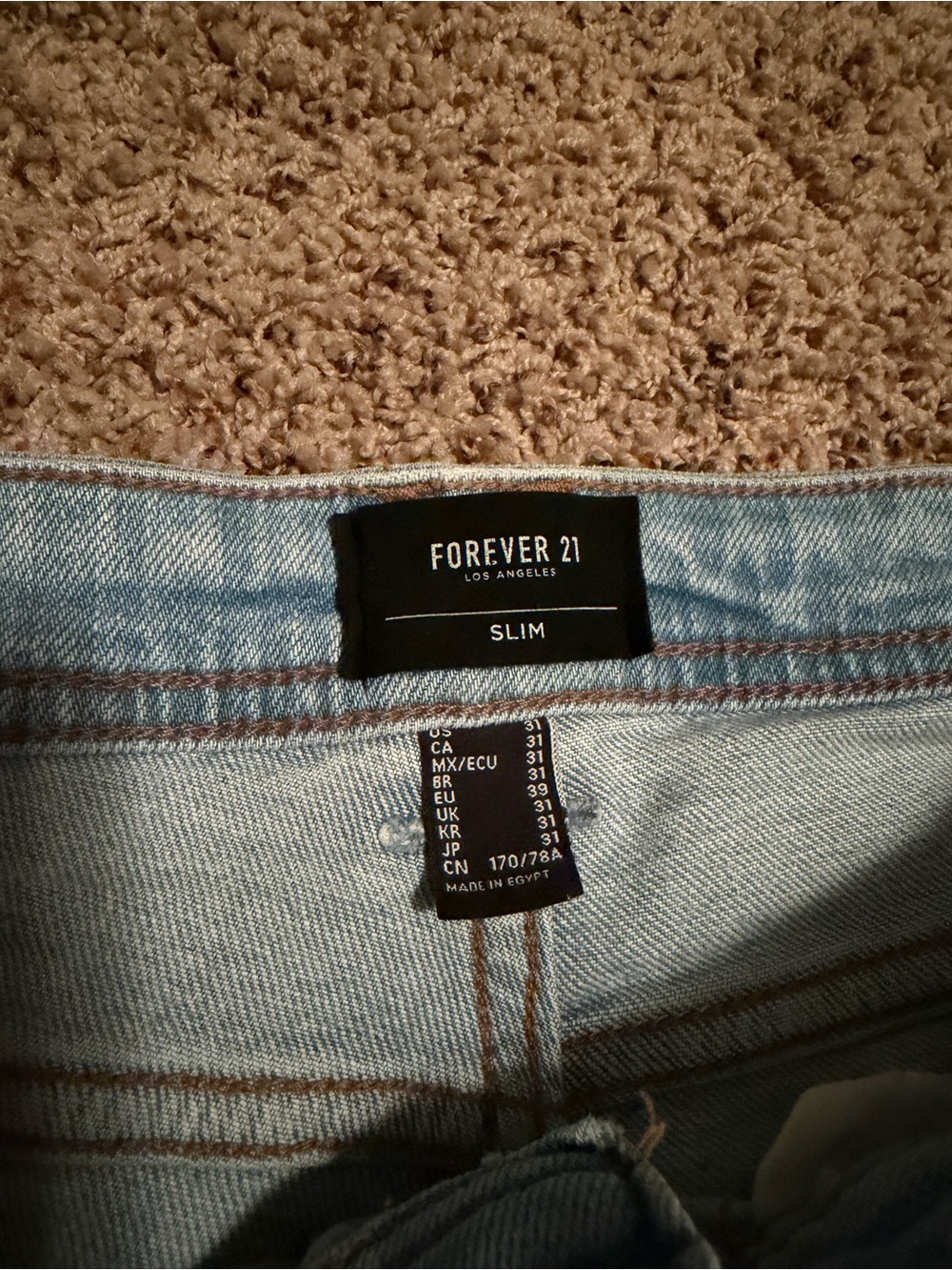 Men’s Size 31/32 Steve’s jeans and size 31 forever 21 light blue jeans 2p bundle - Picture 7 of 7